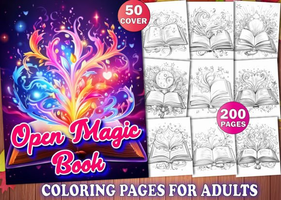 Download Open Magic Book Coloring Pages for Adult - Coloring pages Collection