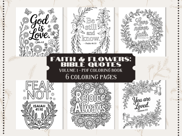 Download Floral Christian Coloring Pages - V1 - Coloring pages Collection