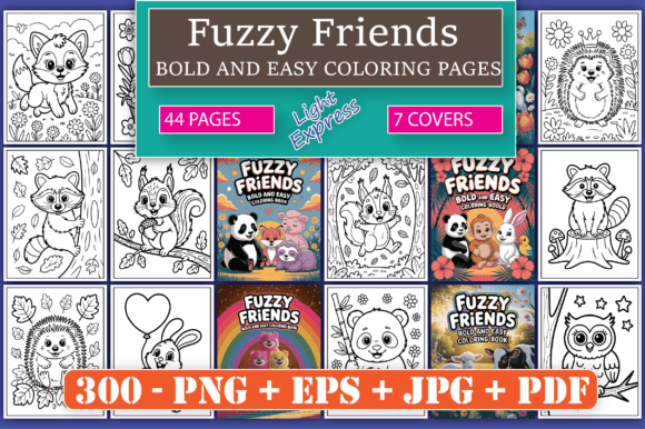Download Fuzzy Friends Coloring Pages for Kids - Coloring pages Collection