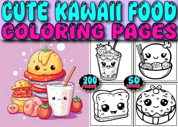 Download Cute Kawaii Food Coloring Pages for Kids - Coloring pages Collection