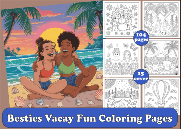 Download Besties Vacay Fun Coloring Pages - Coloring pages Collection