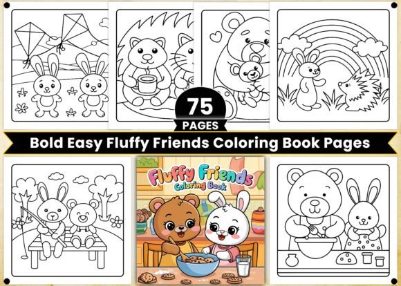 Download Bold Easy Fluffy Friends Coloring Pages - Coloring pages Collection