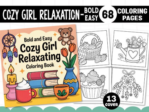 Download Easy Cozy Girl Relaxation Coloring Pages - Coloring pages Collection