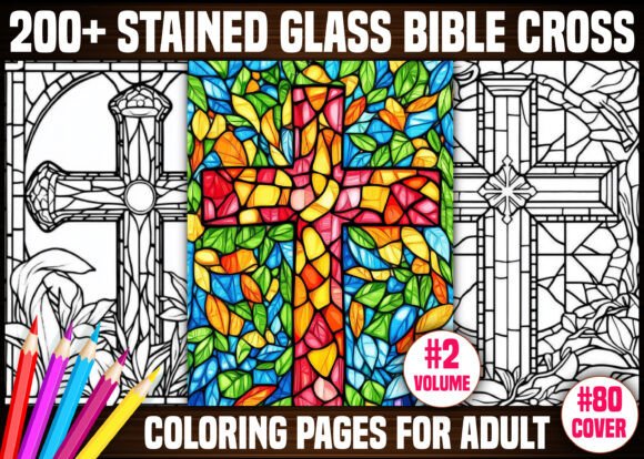Download Stained Glass Bible Cross Coloring Pages - Coloring pages Collection