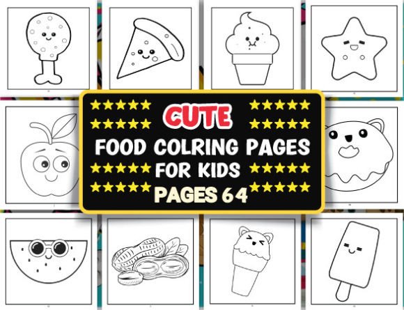 Download Cute Food Coloring Pages for Children - Coloring pages Collection