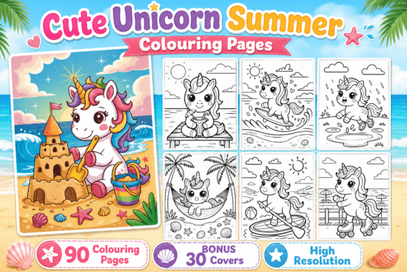 Download Cute Unicorn Summer Colouring Pages - Summer colouring page Collection