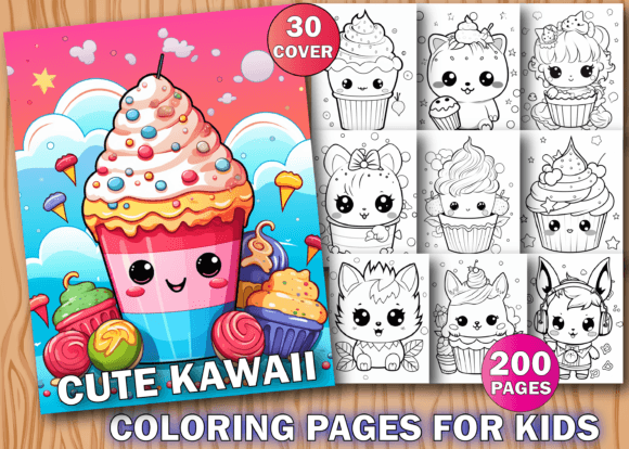 Download 200 Cute Kawaii Coloring Pages for Kids - Coloring pages Collection