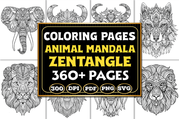 Download Animal Mandala Zentangle Coloring Pages - Coloring pages Collection
