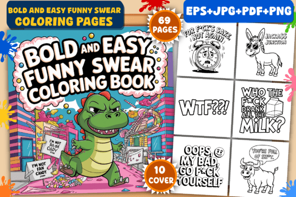 Download ADULT Bold and Easy Funny Swear Coloring Pages - Coloring pages Collection
