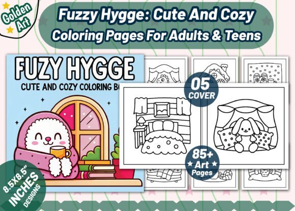 Download Fuzzy Hygge Cute and Cozy Coloring Pages - Coloring pages Collection