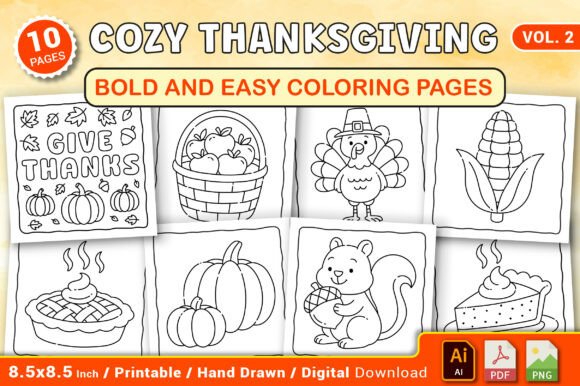 Download Thanksgiving Bold &amp; Easy Coloring Pages - Coloring pages Collection
