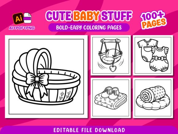Download Baby Stuff Large Print Coloring Pages - Coloring pages Collection
