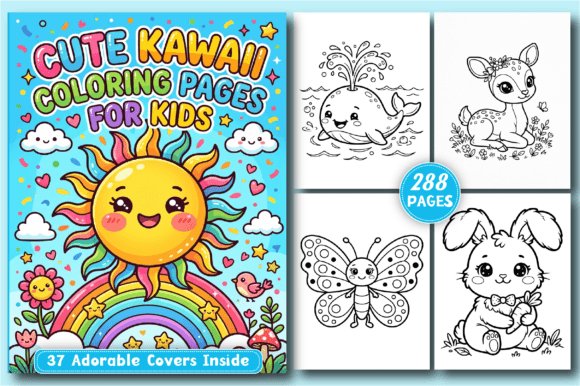 Download 288 Cute Kawaii Coloring Pages for Kids - Coloring pages Collection