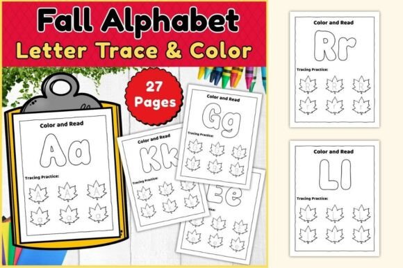 Download Fall Alphabet Tracing &amp; Coloring Pages - Coloring pages Collection