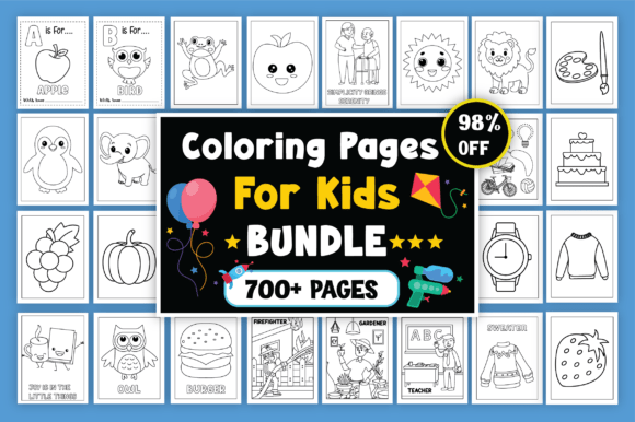 Download Coloring Pages for Kids Bundle–700+ Page - Coloring pages Collection