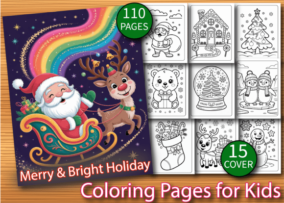 Download Merry &amp; Bright Holiday Coloring Pages - Coloring pages Collection
