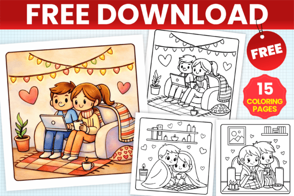 Download Hygge Love Free Adult Coloring Pages - Coloring pages Collection