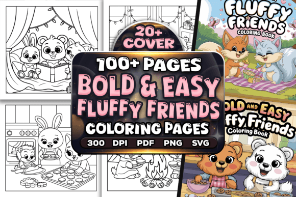 Download Bold Easy Fluffy Friends Coloring Pages - Coloring pages Collection