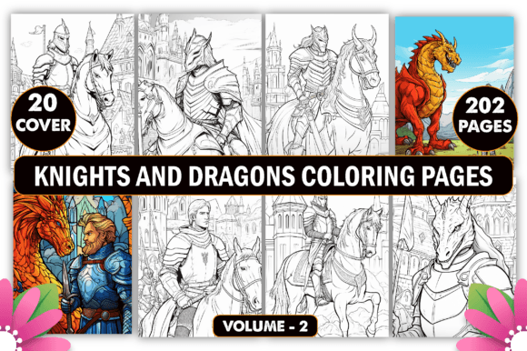 Download Knights and Dragons Coloring Pages - Coloring pages Collection