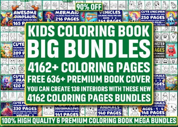 Download 4162 KIDS COLORING BOOK PAGE MEGA BUNDLE - Kids coloring book Collection