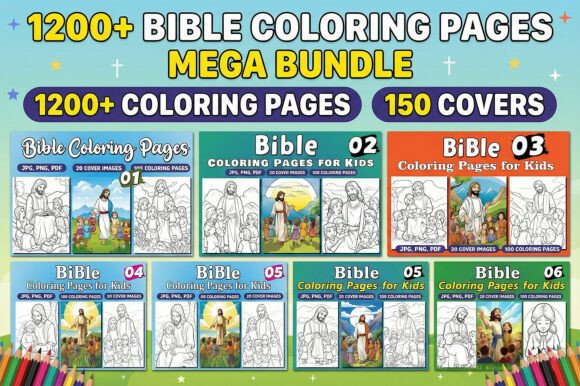 Download 1200+ Bible Coloring Pages Mega Bundle - Coloring pages Collection