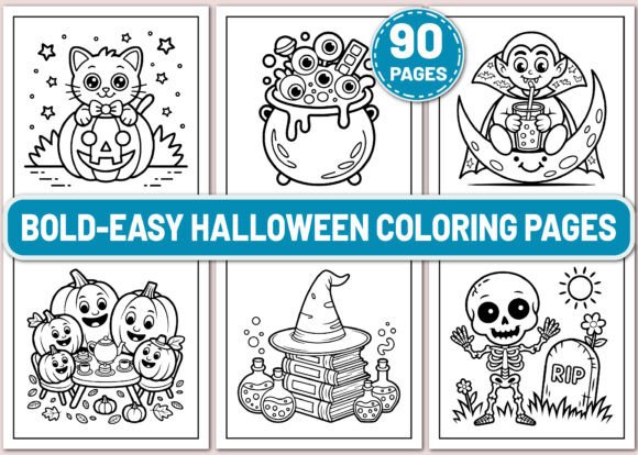 Download Bold and Easy Halloween Coloring Pages - Coloring pages Collection
