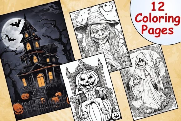 Download Vintage Halloween Coloring Pages - Coloring pages Collection