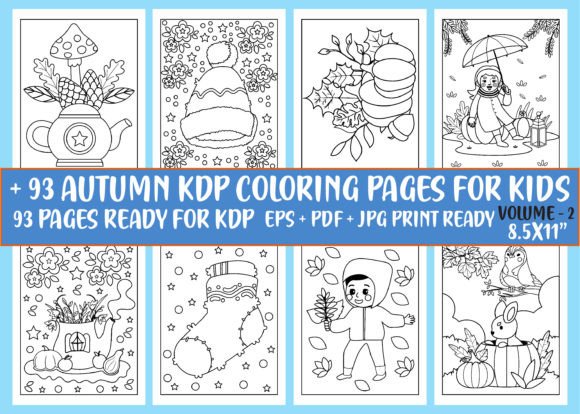 Download Autumn KDP Coloring Pages for Kids - Coloring pages Collection