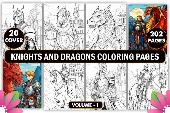Download Knights and Dragons Coloring Pages - Coloring pages Collection