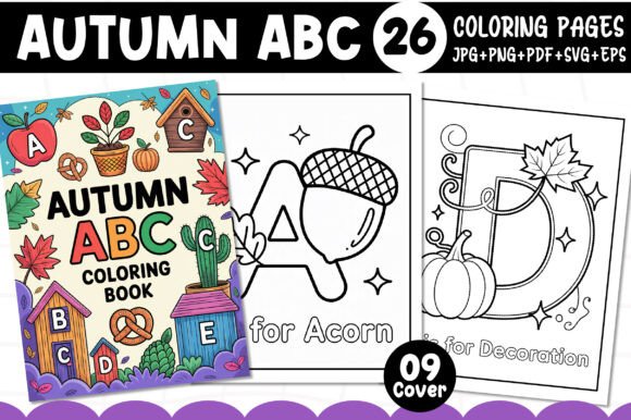 Download Autumn ABC Coloring Pages for Kids - Coloring pages Collection