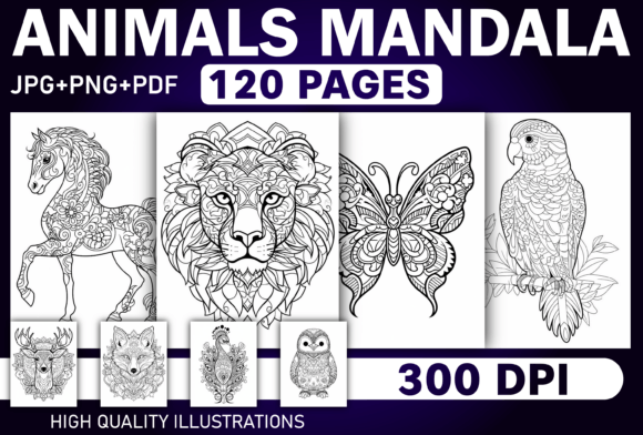 Download Animals Mandala Coloring Pages for Adult - Coloring pages Collection