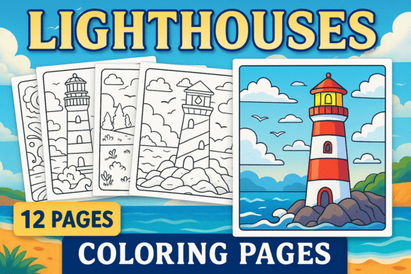 Download Lighthouses Coloring Pages for Kids - Coloring pages Collection