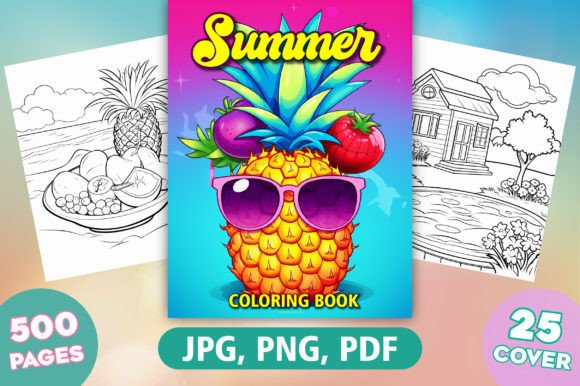 Download 500 Summer Coloring Pages for Kids Vol-1 - Coloring pages Collection