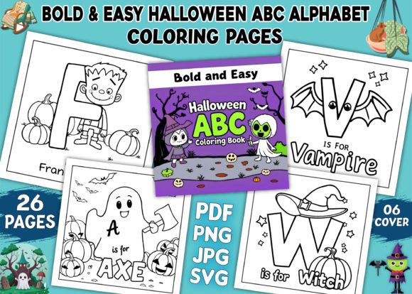 Download Halloween ABC Alphabet Coloring Pages - Coloring pages Collection