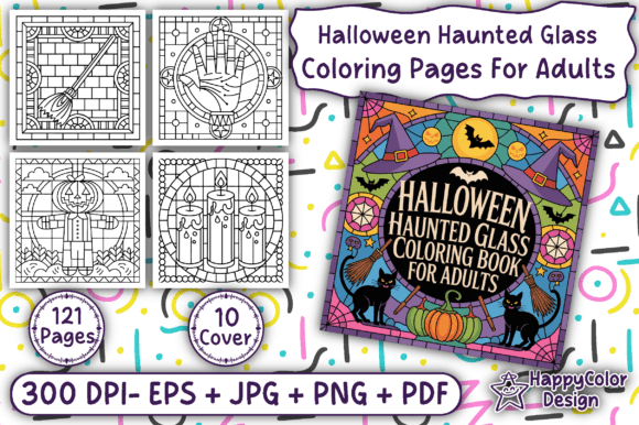 Download Halloween Haunted Glass Coloring Pages - Coloring pages Collection