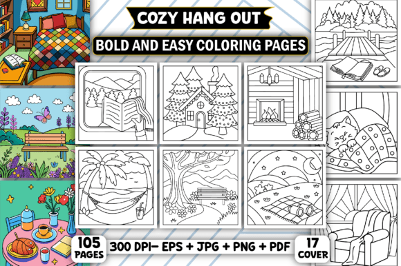 Download Cozy Hang out Bold &amp; Easy Coloring Pages - Coloring pages Collection