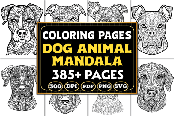 Download Dog Animal Mandala Coloring Pages - Coloring pages Collection