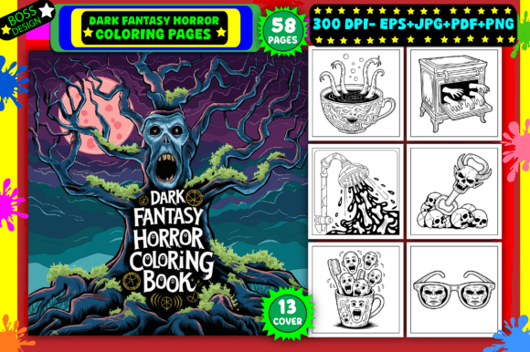Download Dark Fantasy Horror Coloring Pages - Coloring pages Collection