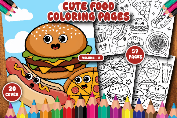 Download 57 Cute Food Coloring Pages for Kids V-2 - Coloring pages Collection