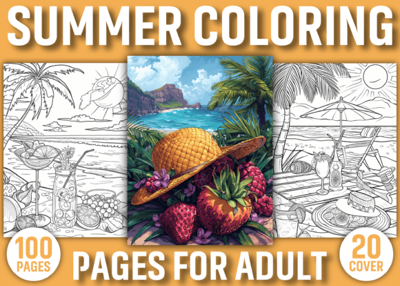 Download 100 Summer Coloring Pages for Adults - Coloring pages Collection