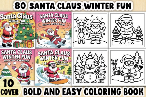 Download 80 Santa Claus Winter Fun Coloring Pages - Coloring pages Collection