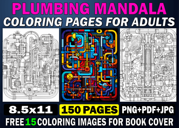 Download 150 Plumbing Mandala Coloring Pages KDP - Coloring pages Collection
