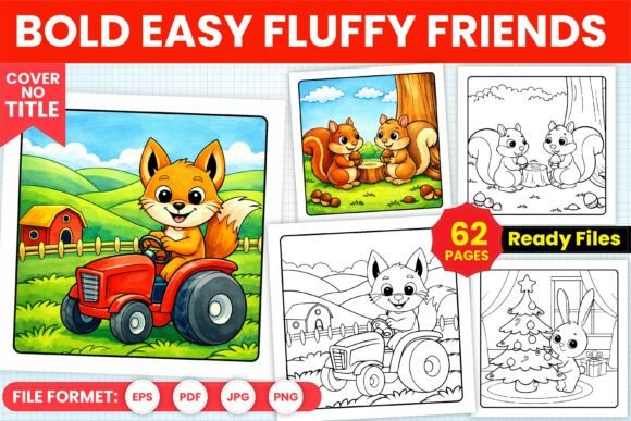 Download Bold Easy Fluffy Friends Coloring Pages - Coloring pages Collection