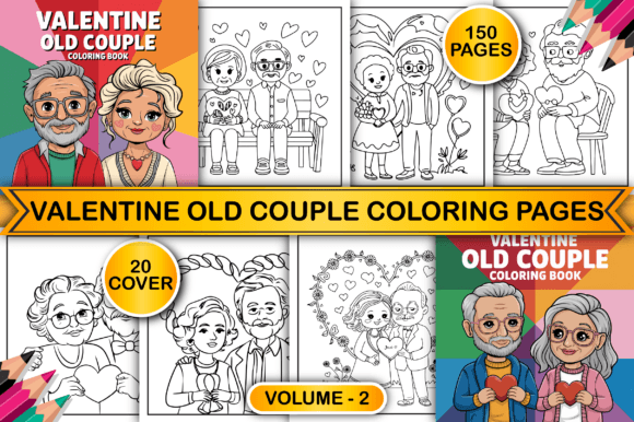 Download Valentine Old Couple Coloring Pages V-2 - Coloring pages Collection