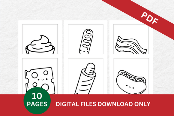 Download Cute Food Coloring Pages - Coloring pages Collection
