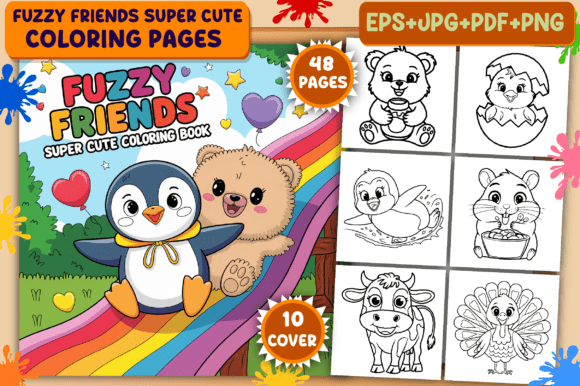 Download Fuzzy Friends Super Cute Coloring Pages - Coloring pages Collection