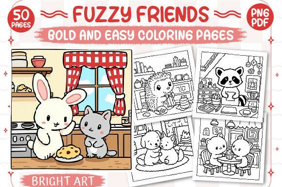 Download Fuzzy Friends Coloring Pages - Coloring pages Collection