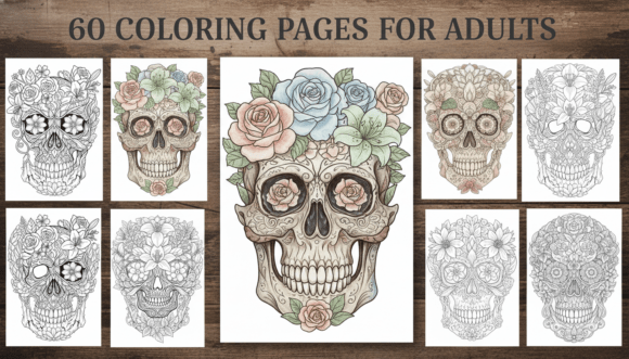 Download 60 Floral Skull Coloring Pages for Adult - Coloring pages Collection