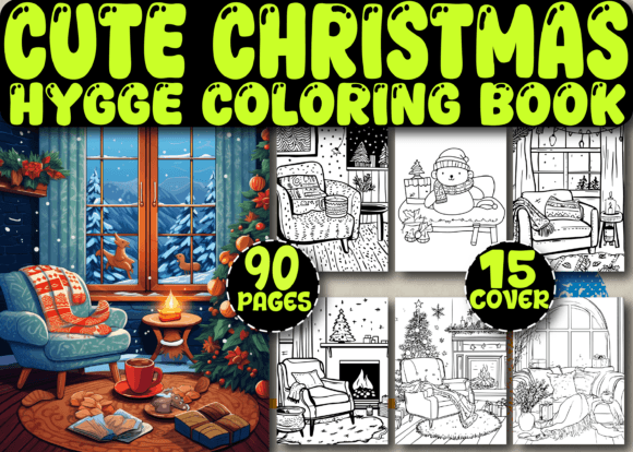 Download Cute Cozy Christmas Hygge Coloring Pages - Coloring pages Collection
