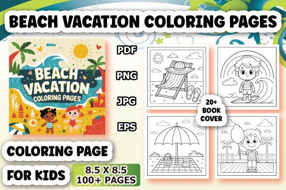 Download Beach Vacation Coloring Pages for Kids - Coloring pages Collection